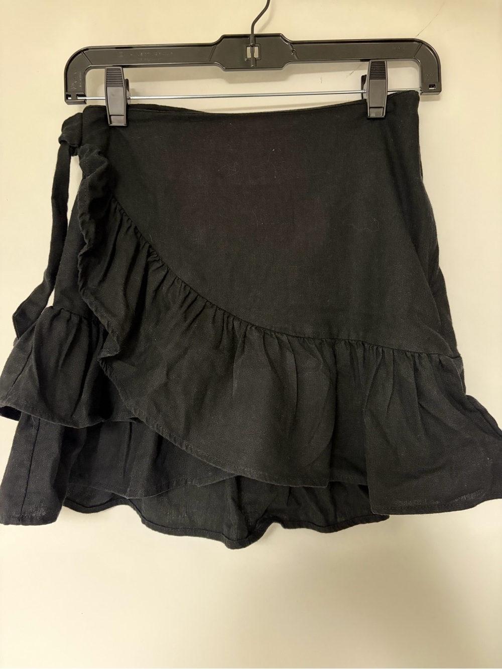 Girls' Black Ruffle Wrap Skirt